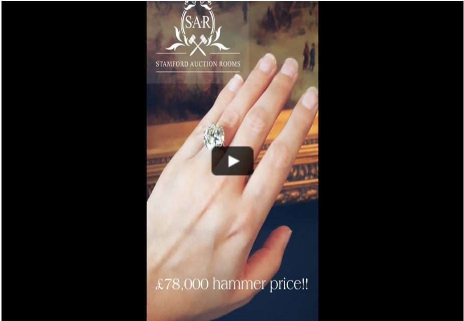 Auctioneer Jessica achieves a huge hammer price on a 9.35ct diamond ring